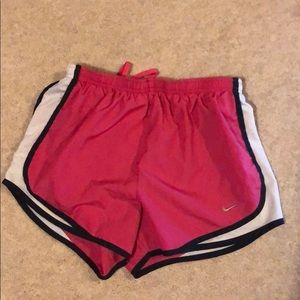 Pink nike running shorts